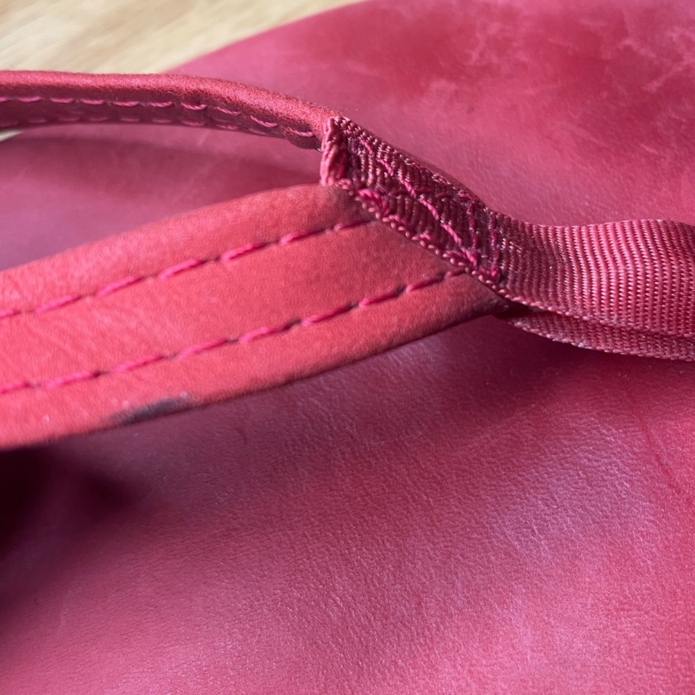 Vintage Rainbow Womens Single Layer Sandals in Red Leather Size M - Picture 6 of 10
